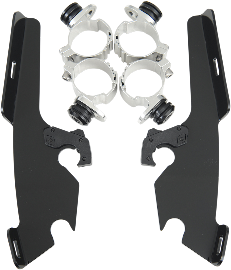MEMPHIS SHADES Fats/Slim Trigger Lock Mounting Kit - VTX 1300 2004-2009 - Black MEB8973 - PartsOutlet.com.au