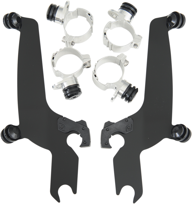 MEMPHIS SHADES Trigger Lock Sportshield Mounting Kit - Kawsaki Vulcan & Yamaha V-Star - Black MEB8934 - PartsOutlet.com.au