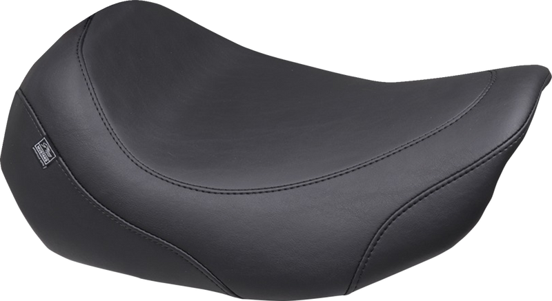 MUSTANG Wide Tripper™ Solo Seat - No Backrest Receiver - Black Stitch - FLT/FLH '23-'25 88603