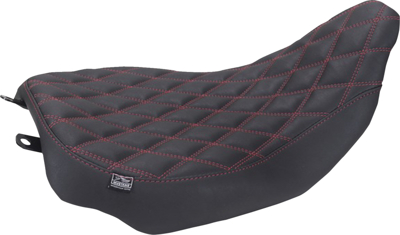 MUSTANG Runaround™ Solo Seat - Double Diamond - Dark Cherry Stitch - FLT/FLH '23-'25 88020DC