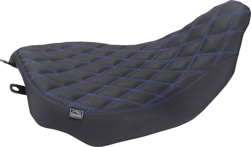 MUSTANG Runaround™ Solo Seat - Double Diamond - Sky Blue Stitch - FLT/FLH '23-'25 88020SB