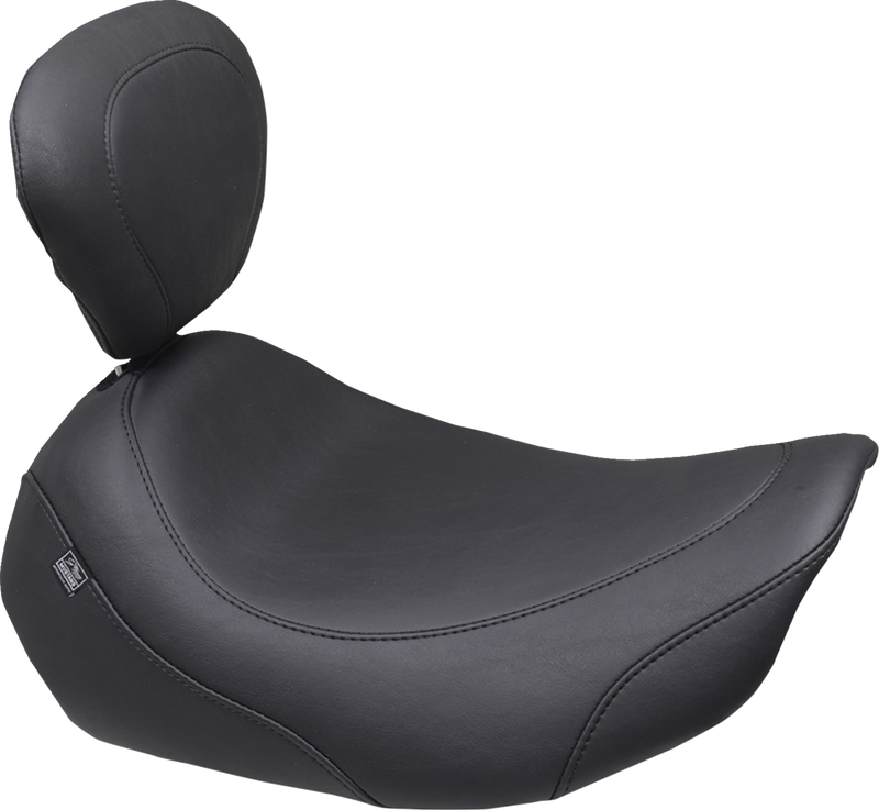 MUSTANG Wide Tripper™ Solo Seat - Backrest Receiver - Black Stitch - FLT/FLH '23-'25 89402