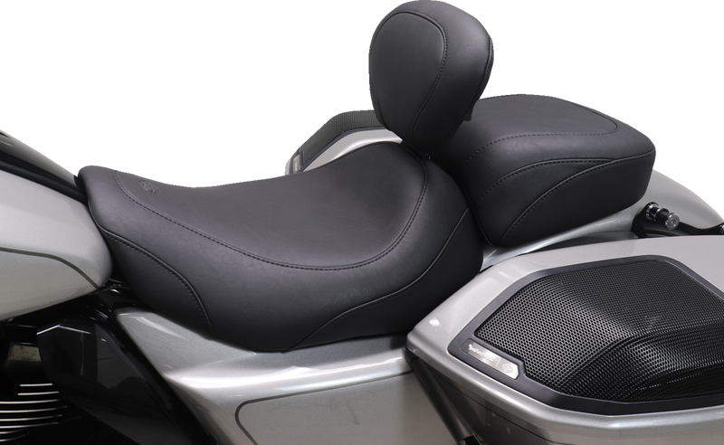 MUSTANG Wide Tripper™ Solo Seat - Backrest Receiver - Black Stitch - FLT/FLH '23-'25 89402