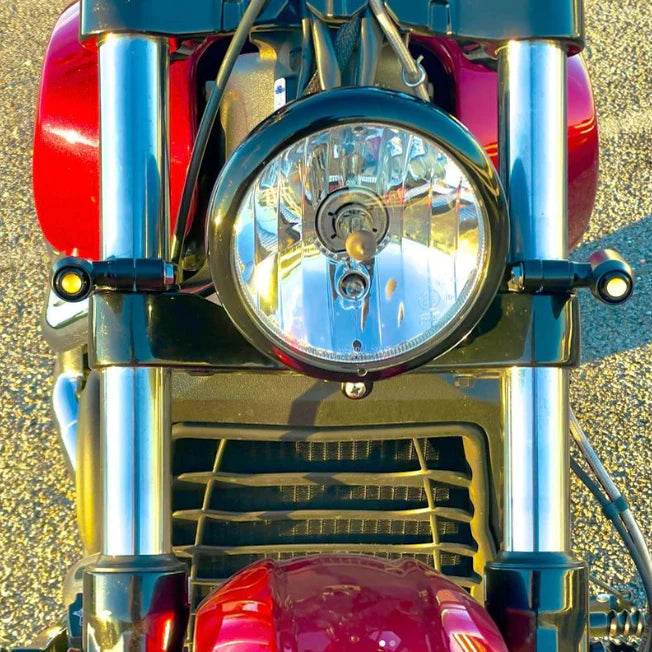 JOKER MACHINE Vega Center Mount LED Lights - Black/Amber 05-56-AB - PartsOutlet.com.au