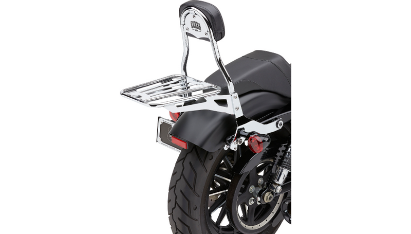 COBRA Backrest Kit - 14" - Chrome - '04-'19 XL - 602-2005