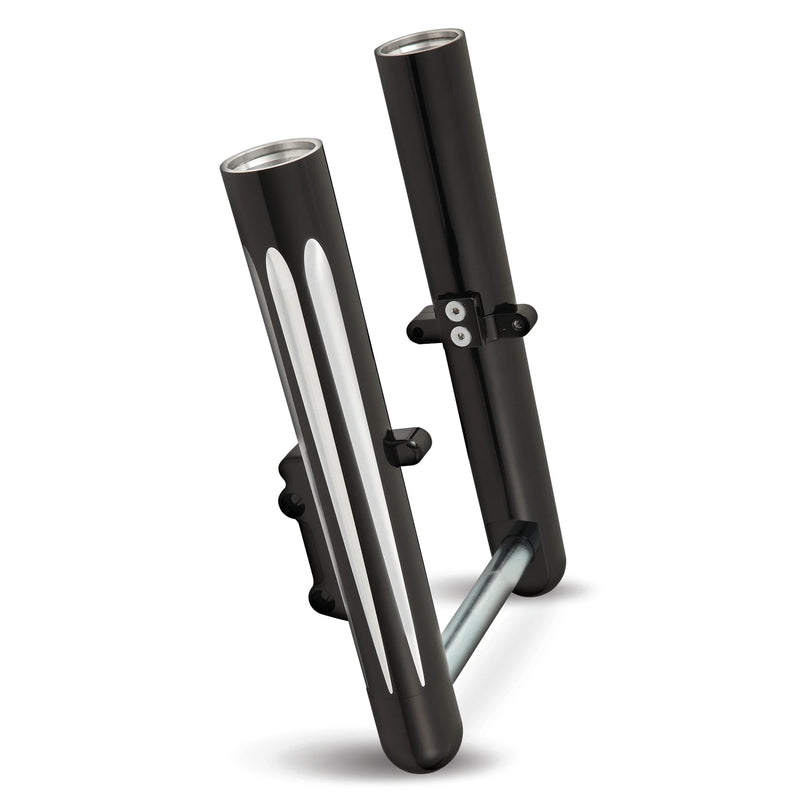 ARLEN NESS DEEP CUT "HOT LEG" FORK LEGS, BLACK - '00-'07 FLT / DUAL DISC - 06-513