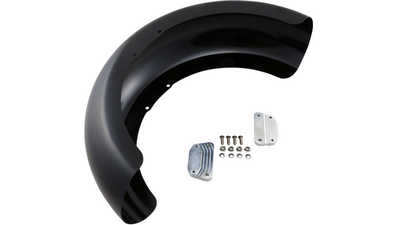 KLOCK WERKS Wrapper Fender Kit - w/ Satin Blocks - Steel - 18" - Softail '18-'25 - KWF-02-0510