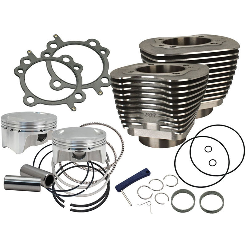 S&S CYCLE 110" Sidewinder Big Bore Kit for '07-'17 HD® Big Twin Models - Silver - 910-0650