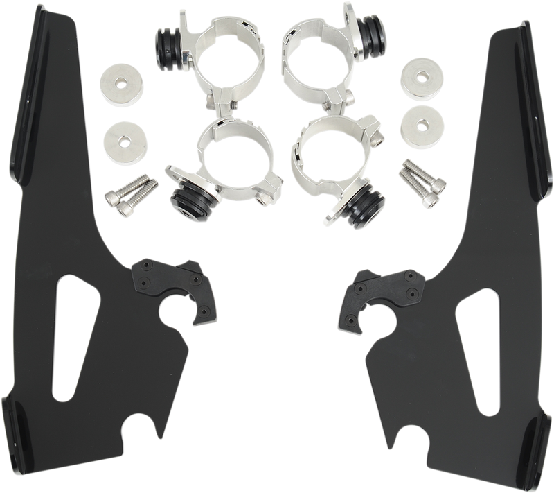 MEMPHIS SHADES Batwing Trigger Lock Mounting Kit - Narrow - Black - VT600 Shadow VLX 1988-2007 - MEB8965 - PartsOutlet.com.au