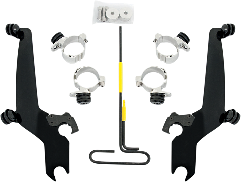 MEMPHIS SHADES Trigger Lock Sportshield Mounting Kit - Narrow - Black - Honda 1988-2024 - MEB8917 - PartsOutlet.com.au