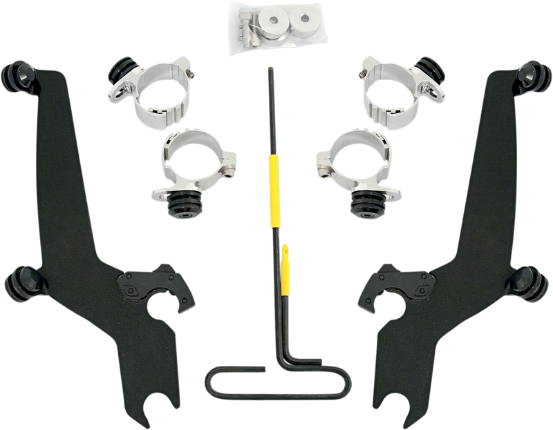 MEMPHIS SHADES Trigger Lock Sportshield Mounting Kit - Wide - Black - Honda 1997-2008 - MEB8916 - PartsOutlet.com.au