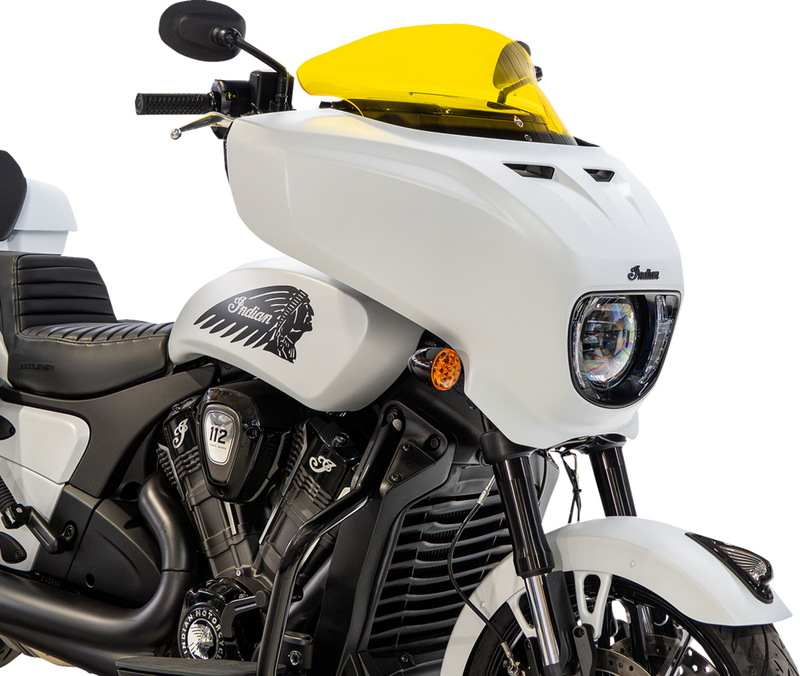 KLOCK WERKS Windshield - 9" - Yellow - Chieftain PowerPlus/Roadmaster PowerPlus KWW-04-0653