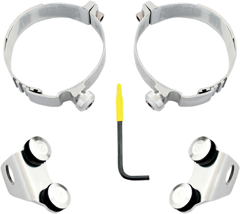 MEMPHIS SHADES Fork Cover - Hardware Kit - Suzuki/Yamaha/Kawasaki - Polished MEK1980 - PartsOutlet.com.au