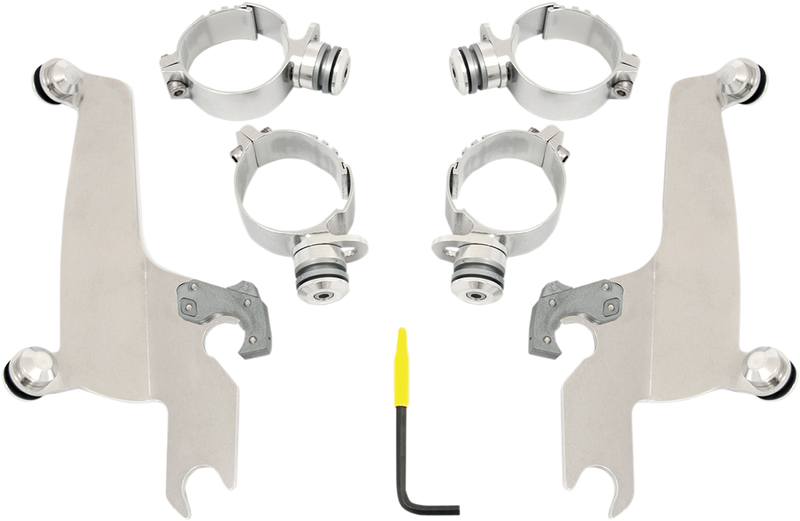 MEMPHIS SHADES Trigger Lock Sportshield Mounting Kit - M50 2005-2009 - Polished MEK1988 - PartsOutlet.com.au