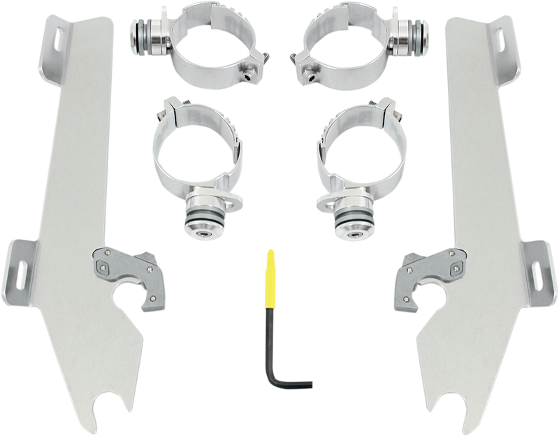 MEMPHIS SHADES Batwing Trigger Lock Mounting Kit - Suzuki M50 2005-2009 - Polished MEK1990 - PartsOutlet.com.au