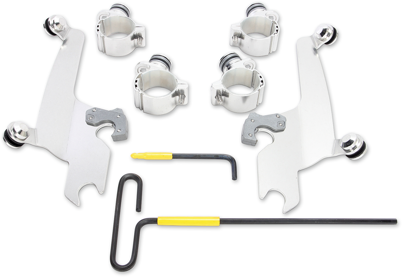 MEMPHIS SHADES Trigger Lock Sportshield Mounting Kit - Vegas 2014-2017 - Polished MEK2020 - PartsOutlet.com.au