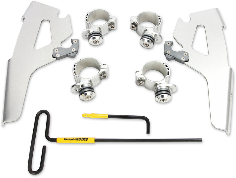 MEMPHIS SHADES Fats/Slim Trigger Lock Mounting Kit - Vegas 2004-2017 - Polished MEK2021 - PartsOutlet.com.au