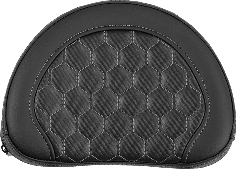 SADDLEMEN Contour Sissy Bar Pad - Honeycomb - Gray Stitch - Universal 051319002