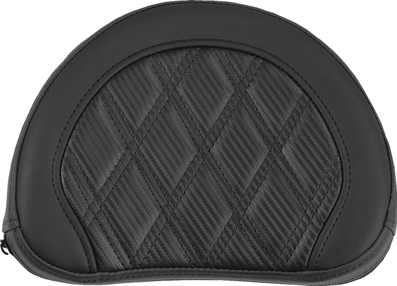 SADDLEMEN Contoured Sissy Bar Pad - Lattice Stitch - Black Stitch - 2" Thick 051320700