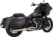 VANCE & HINES 2-into-1 Gaslighter Exhaust System with Heat Shields - M8 Touring - Brushed 27346
