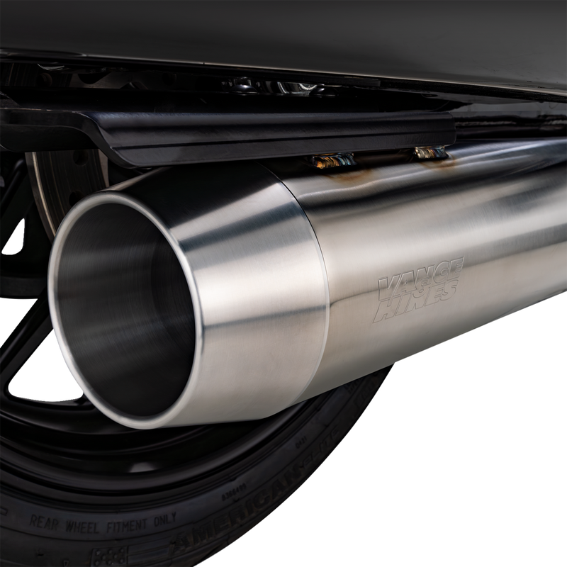 VANCE & HINES 2-into-1 Gaslighter Exhaust System with Heat Shields - M8 Touring - Brushed 27346