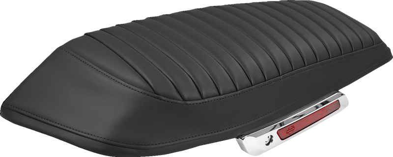 SADDLEMEN Saddlebag Lid Covers - Tuck-n-Roll - Black Stitch - FLH/FLT '23-'25 L870-23-20300