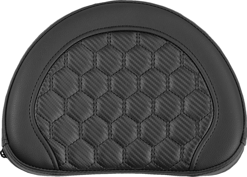 SADDLEMEN Contoured Sissy Bar Pad - Honeycomb - Black Stitch - 2" Thick 051319000