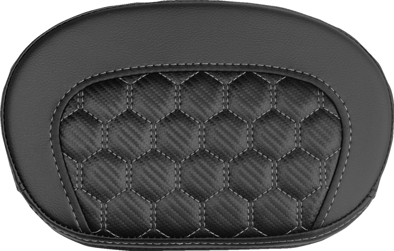 SADDLEMEN Mini Contour Sissy Bar Pad - Honeycomb - Gray Stitch 061019002