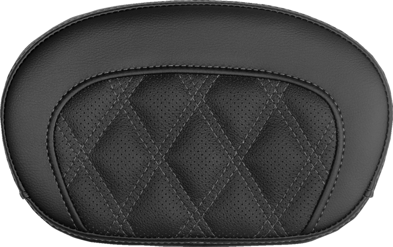SADDLEMEN Mini Contour Sissy Bar Pad - Lattice Stitch - Gray Stitch 061018402