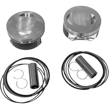 Piston Kit - Flat-Top - For 131" Monster Big Bore Cylinder Kit - Twin Cam - RP301-113W