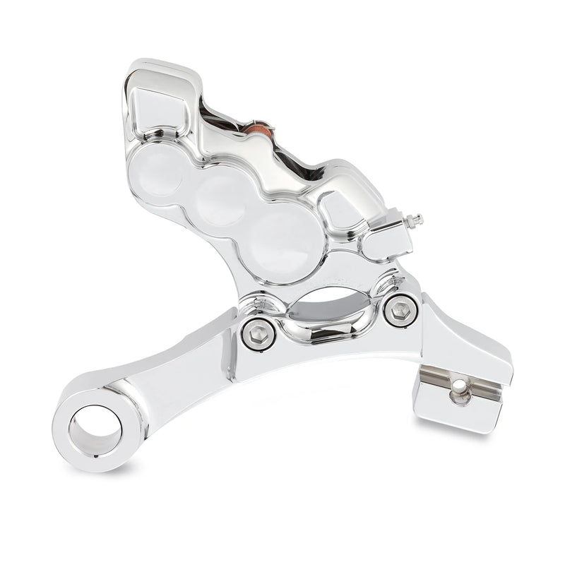 ARLEN NESS REAR 6-PISTON DIFFERENTIAL BORE BRAKE CALIPERS, CHROME - 11.8" '08-'17 FXD - 02-322