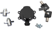 DRAG SPECIALTIES Side Hinge Ignition Switch with Saddlebag Lock - Harley-Davidson 2013-2024 - Gloss Black E21-0214GB/50 - PartsOutlet.com.au