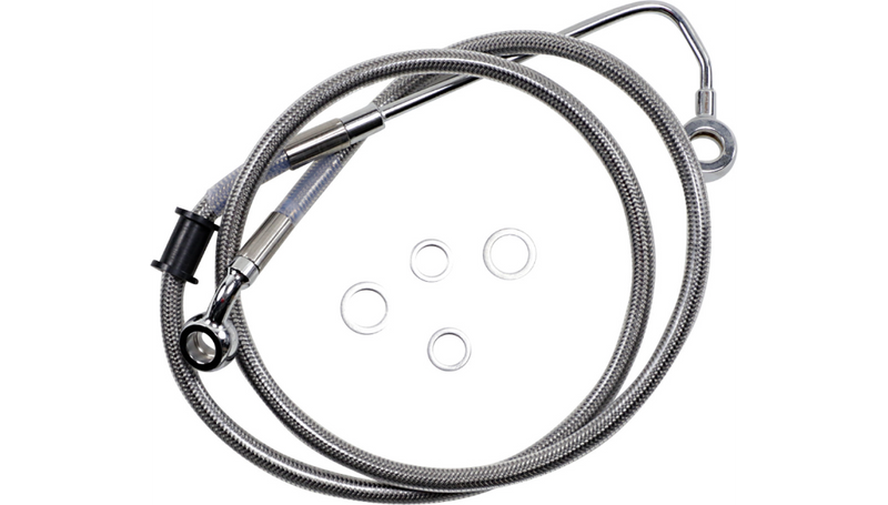 DRAG SPECIALTIES Brake Line - +8" - Stainless Steel - '15-'17 Softail - 618300-8
