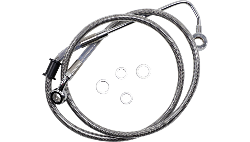 DRAG SPECIALTIES Brake Line - +8" - Stainless Steel - '15-'17 Softail 618300-8