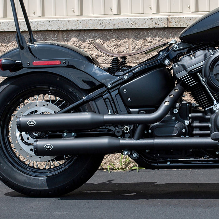 S&S CYCLE GRAND NATIONAL® SLIP-ONS for M8 SOFTAIL® MODELS—Black - 550-0754B - PartsOutlet.com.au