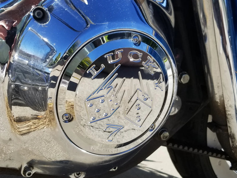 JOKER MACHINE Derby Cover - Lucky 7 - Harley-Davidson 1970-1998 - 921017L - PartsOutlet.com.au
