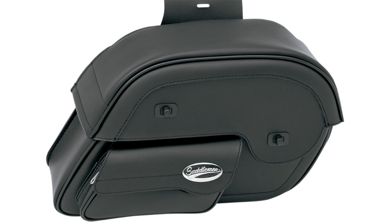 SADDLEMEN Cruis'n™ Slant Face Pouch Saddlebags - Jumbo 3501-0382 - PartsOutlet.com.au
