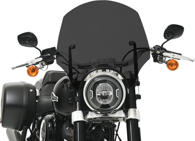 MEMPHIS SHADES El Paso Windshield - 15" - 9" Headlight Cutout - Dark Black Smoke - MEP5265