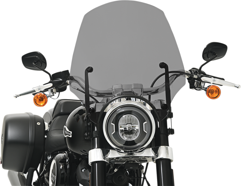 MEMPHIS SHADES El Paso Windshield - 17" - 9" Headlight Cutout - Black Smoke - MEP5273