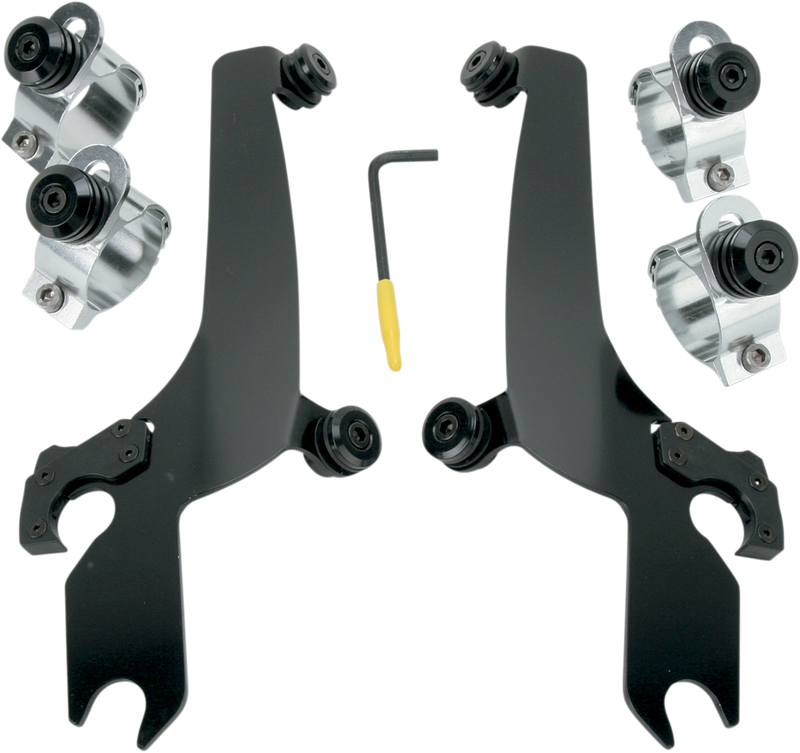 MEMPHIS SHADES Sportshield Trigger-Lock Mounting Kit - Black - Wide - Harley-Davidson 1980-2013 - MEB8920 - PartsOutlet.com.au