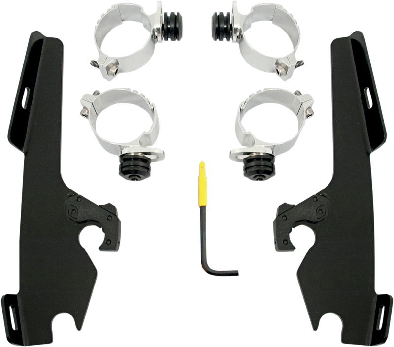 MEMPHIS SHADES Fats/Slim Trigger Lock Mounting Kit - Black - Harley-Davidson & Yamaha XV - MEB8977 - PartsOutlet.com.au