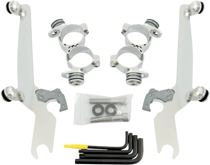 MEMPHIS SHADES Sportshield Trigger-Lock Mounting Kit - Polished - XL48 2010-2015 - MEK1985 - PartsOutlet.com.au