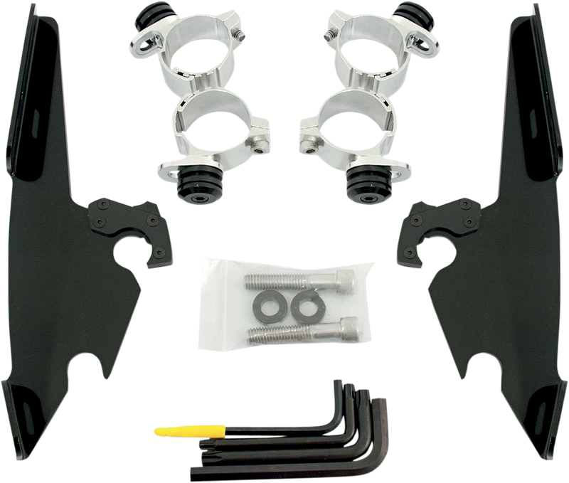 MEMPHIS SHADES Fats/Slim Mounting Kit - Polished - XL 48 2010-2015 - MEB1986 - PartsOutlet.com.au