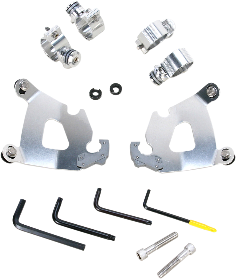 MEMPHIS SHADES Cafe Mounting Kit - Polished - XL 48 2010-2015 - MEK1996 - PartsOutlet.com.au