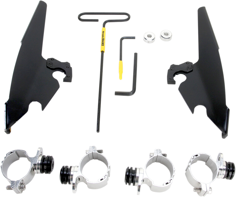MEMPHIS SHADES Batwing - Mounting Kit - Black - XL 1200C Custom 2011-2019 - MEB2008 - PartsOutlet.com.au