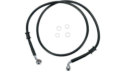 DRAG SPECIALTIES Brake Line - Front - Harley-Davidson 2008-2010 - Black 680210BLK - PartsOutlet.com.au