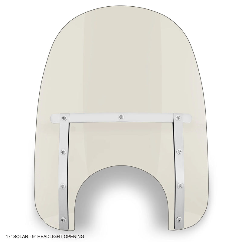 MEMPHIS SHADES Memphis Slim Windshield - 17" - 9" Headlight Cut - Solar - MEM4229
