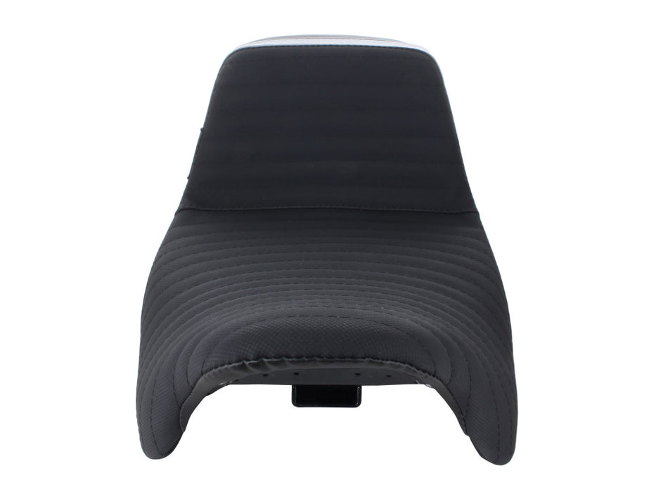 LE PERA Kickflip Dual Seat With Pleated Gripper Tape. Fits Touring 2008up - LK-597PTGP