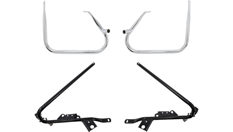 DRAG SPECIALTIES Saddlebag Support Brackets - Chrome - '09-'13 FLT 21058 - PartsOutlet.com.au