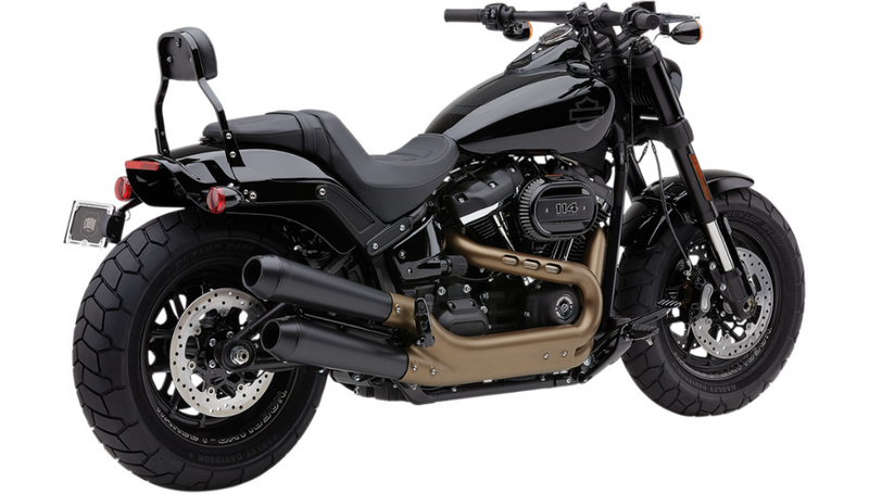 COBRA Black El Diablo Mufflers for Fat Bob - '18-'22 Softail 6046B - PartsOutlet.com.au